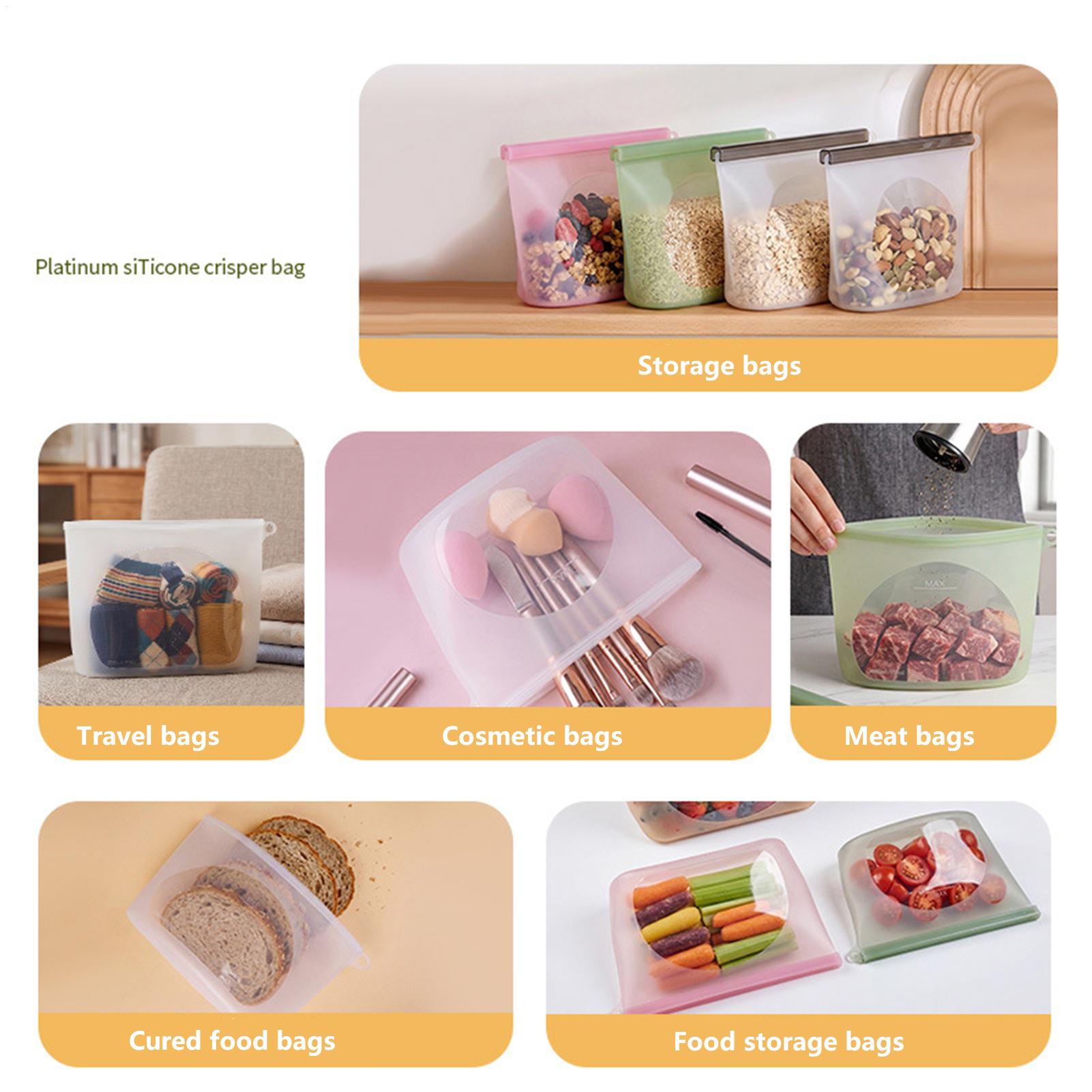 Food Storage Ziploc - Yeniden Kullanılabilir Gıda Saklama Torbaları 1000ml