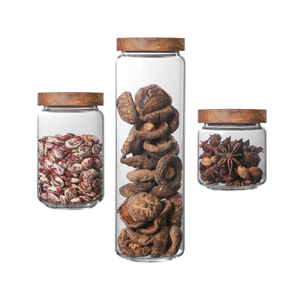 Food Storage Jar Glass - 1 Adet Yüksek Borosilikat Cam Tahıl