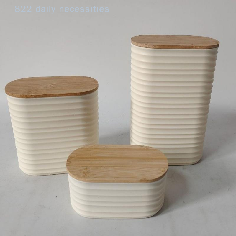 Food Storage Jars With Wooden Lids - Ahşap Verimli Kiler Depolama ve Kapaklı