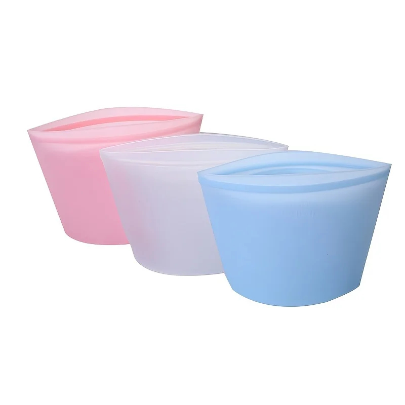 Food Storage Silicone Bags - Yeniden Kullanılabilir Silikon Saklama Poşetleri -