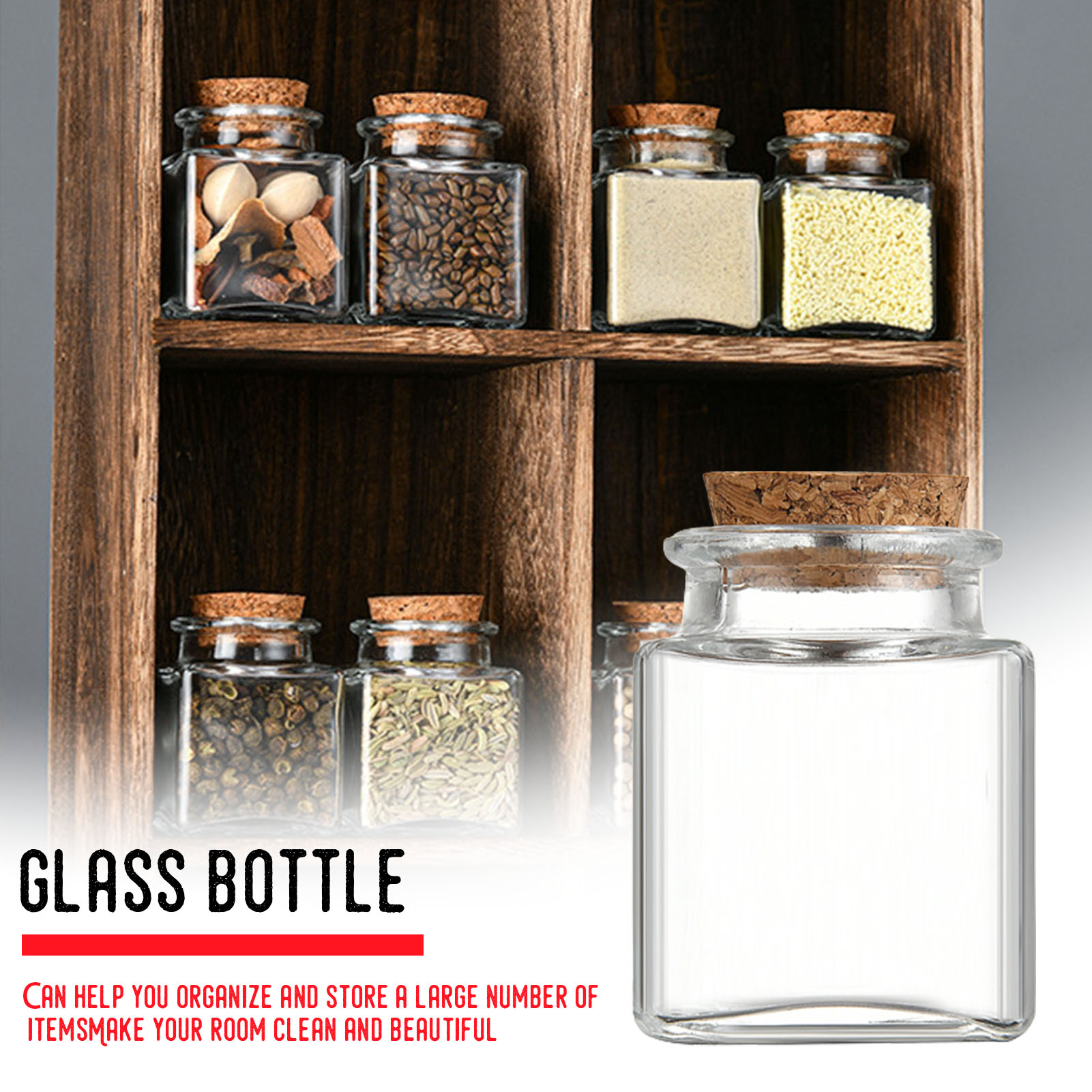 Food Storage Jar Glass - 1/5/10 adet cam saklama kavanozları mutfak