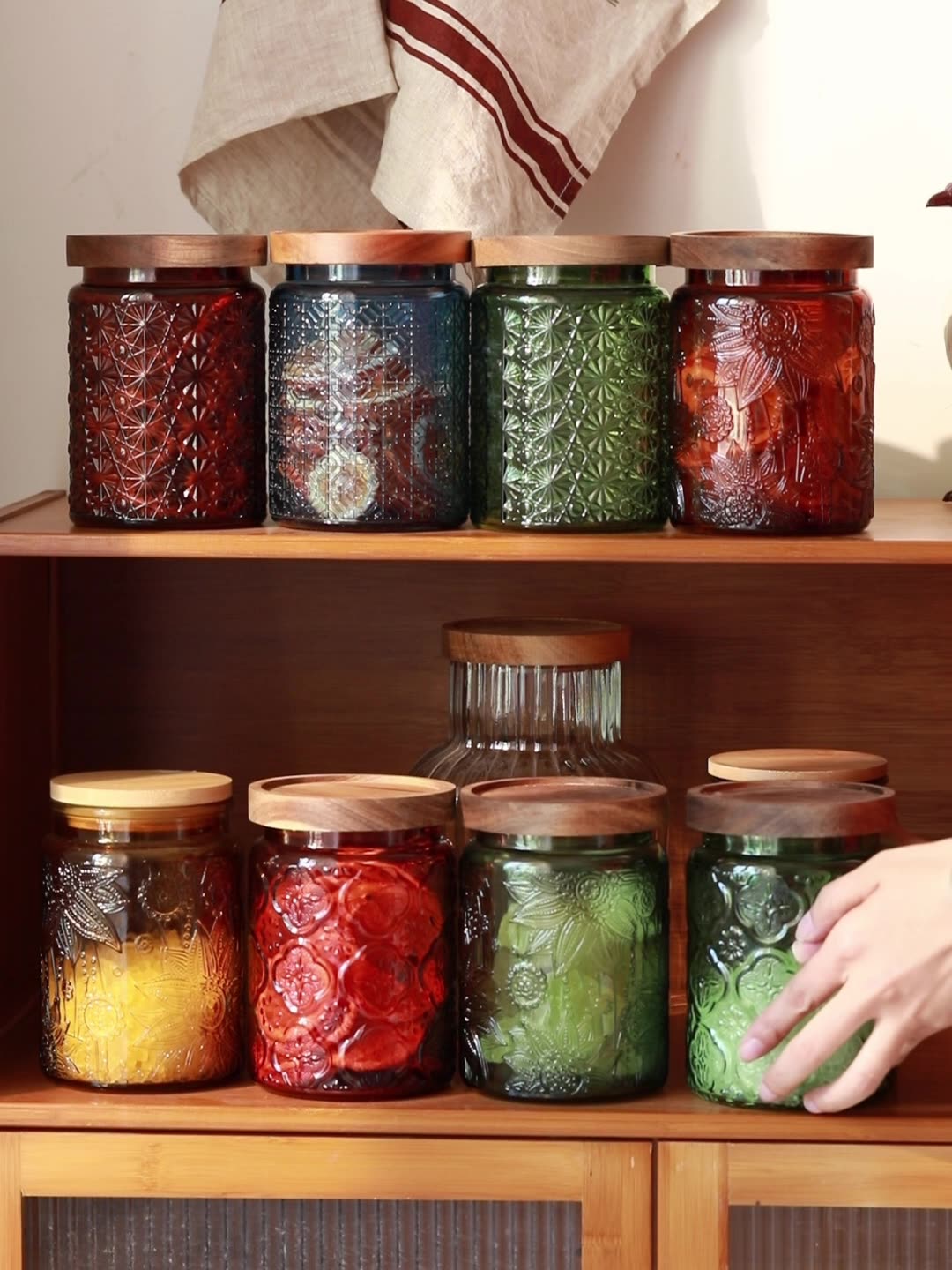 Food Storage Jar Glass - Vintage cam mutfak depolama kavanoz mutfak