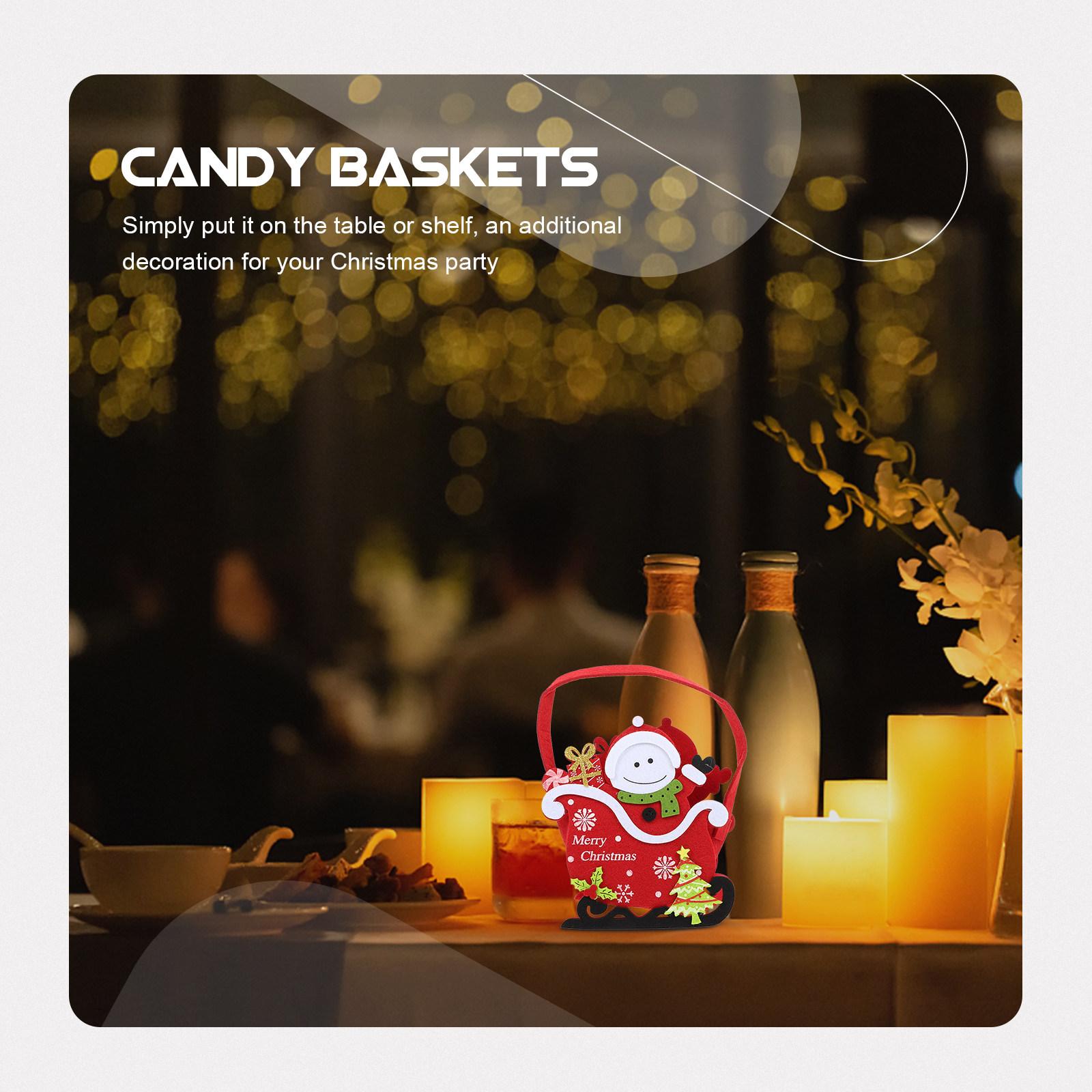 1 Adet Keçe Noel Şeker Sepeti, - Xmas Food Storage Containers incelemesi ve fiyatı