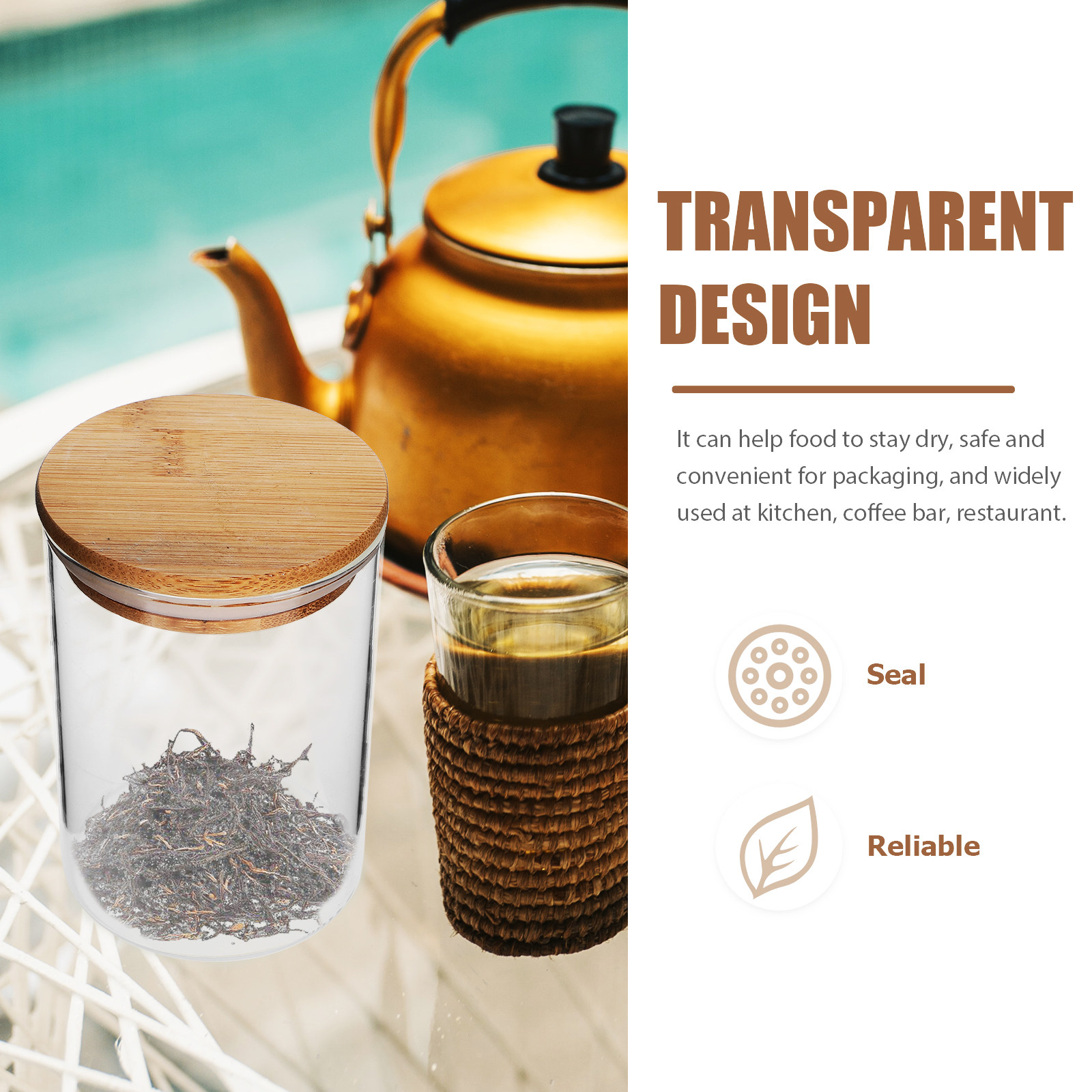 3 Adet Hava Geçirmeyen Cam Sak - Food Storage Jars With Wooden Lids incelemesi ve fiyatı