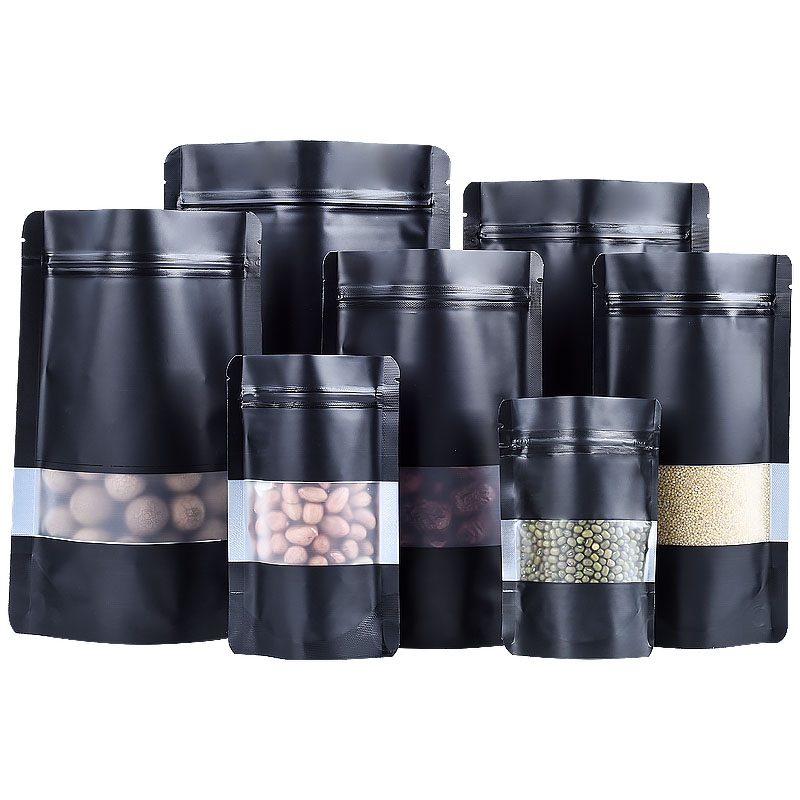 100 adet Stand-up mat siyah al - Food Storage Zip Bags incelemesi ve fiyatı