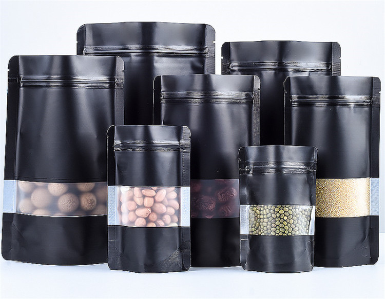 100 adet Stand-up mat siyah al - Food Storage Zip Bags incelemesi ve fiyatı
