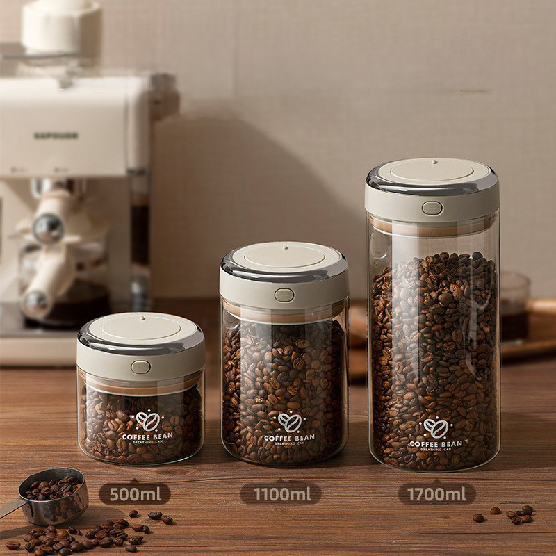 500/1100/1700ml Kahve Çekirdek - Food Storage Jar Glass incelemesi ve fiyatı