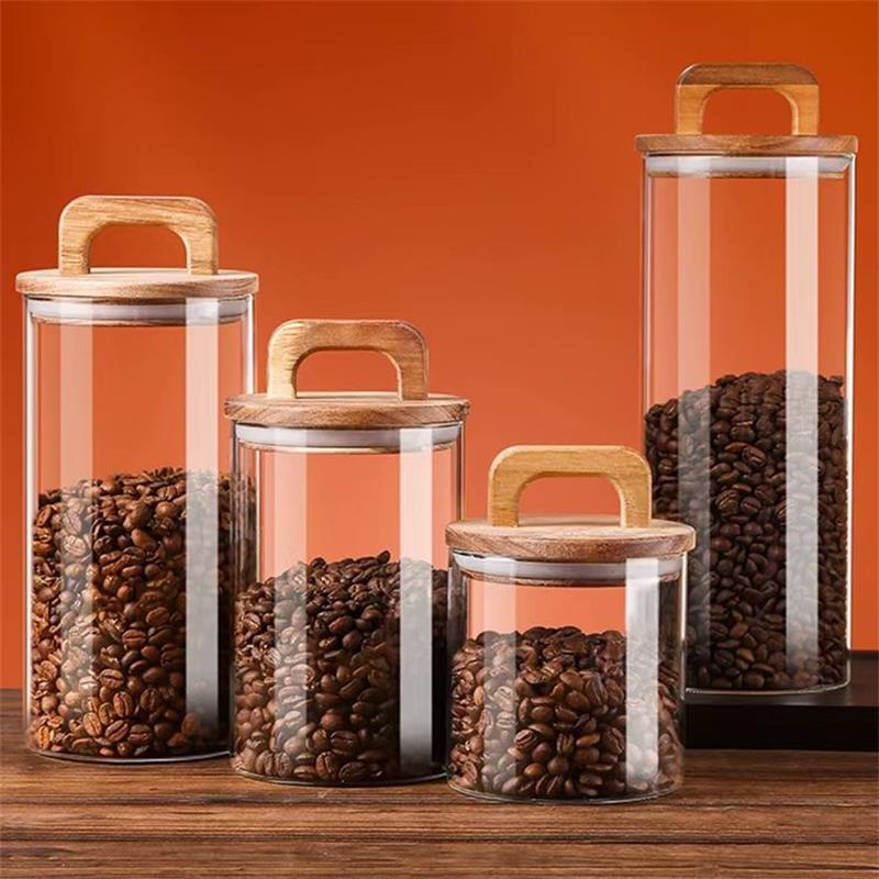 Bambu kapaklı şeffaf cam kavan - Food Storage Jar Glass incelemesi ve fiyatı