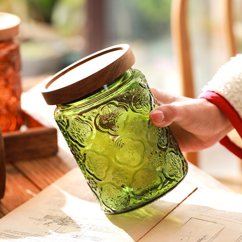 Vintage cam mutfak depolama ka - Food Storage Jar Glass incelemesi ve fiyatı